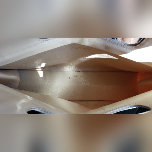 Authentic Vintage Christian Dior Canvas Clutch Bag Cream Rare - Picture 11 of 16